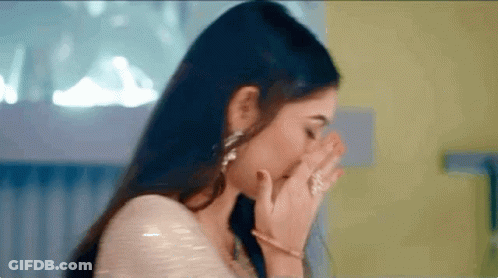Woman Covering Face With Hand GIF