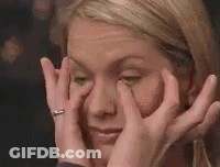 Woman Covering Face With Hands Making Funny Face GIF