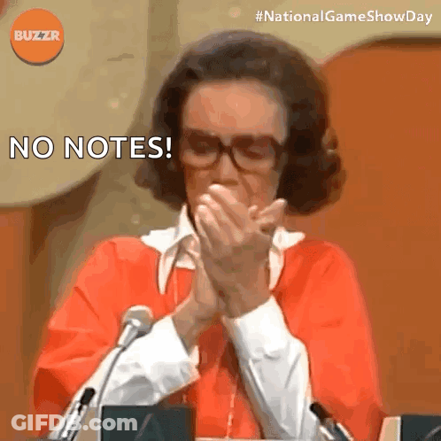 Woman Covering Mouth Near Microphone No Notes GIF