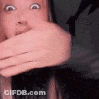 Woman Covering Mouth Surprised GIF