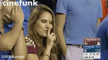 Woman Covering Mouth While Man Holds Her Hand Over Nose GIF