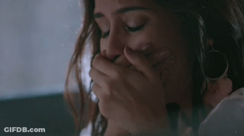 Woman Covering Mouth With Hand GIF