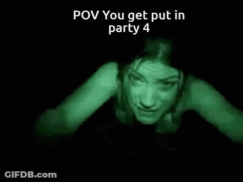 Woman Crawling In Dark With POV Party 4 GIF