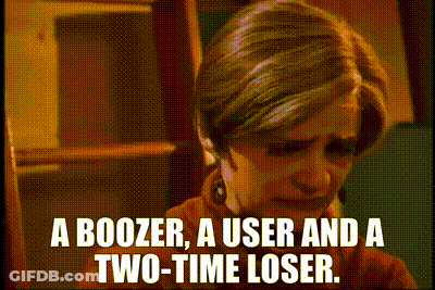 Woman Crying A Booze, A User And A Two-Time Loser GIF