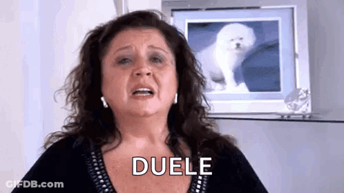 Woman Crying At Dog Picture With Duele GIF