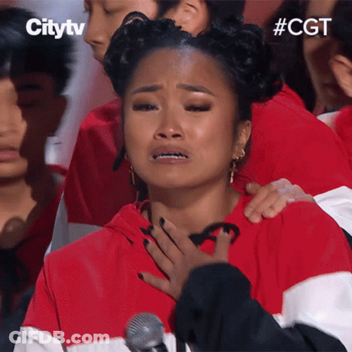 Woman Crying At Microphone #Cgt GIF