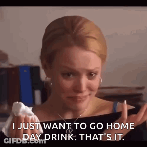 Woman Crying Holding Napkin Saying I Just Want To Go Home Day Drink GIF