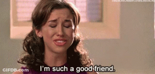 Woman Crying I'm Such A Good Friend GIF