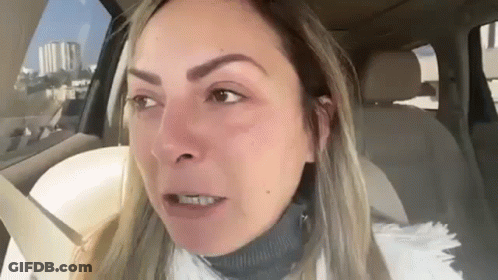 Woman Crying In Back Seat Of Car GIF