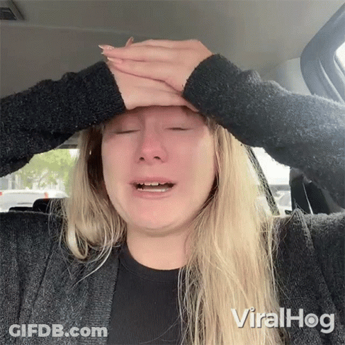 Woman Crying In Car ViralHog GIF