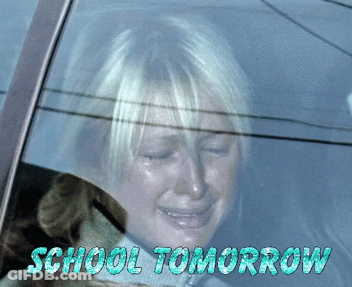 Woman Crying In Car With School Tomorrow GIF