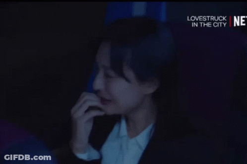 Woman Crying In Dark Room Lovestruck In The City GIF
