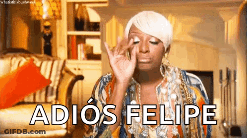 Woman Crying In Living Room With Adios Felipe GIF