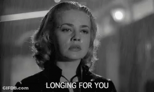 Woman Crying In Rain Black And White Longing For You GIF