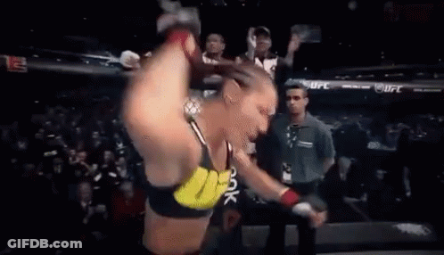 Woman Crying In Reebok UFC Tank Top GIF