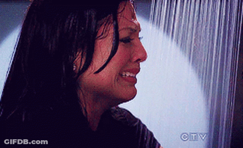 Woman Crying In Shower With CTV GIF