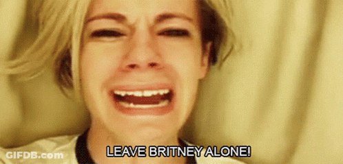 Woman Crying Leave Britney Alone GIF