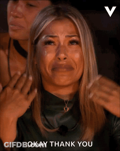 Woman Crying Okay Thank You GIF