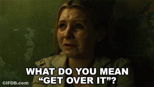 Woman Crying Saying Get Over It GIF