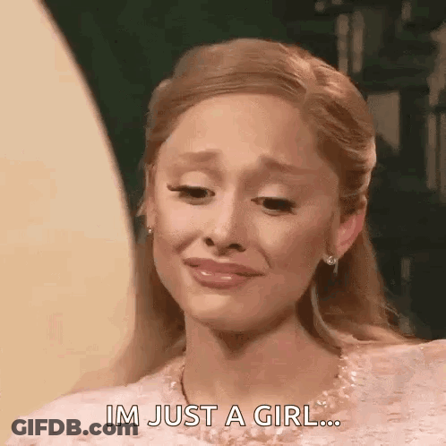 Woman Crying Saying I'm Just A Girl GIF