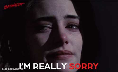 Woman Crying Saying I'm Really Sorry GIF