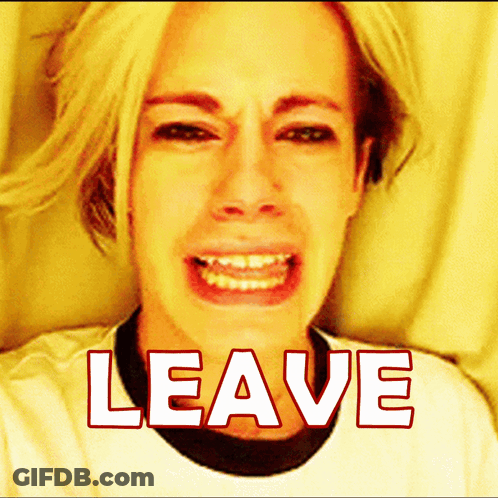 Woman Crying Saying Leave GIF