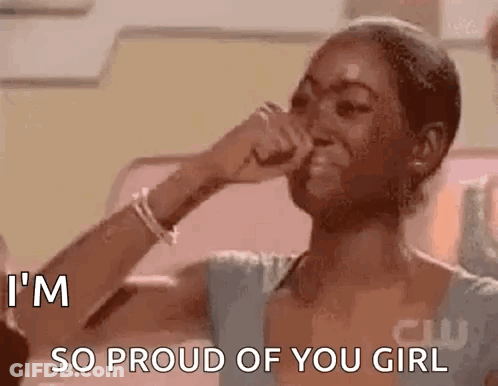 Woman Crying Says I'm So Proud Of You Girl GIF