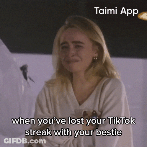 Woman Crying When You've Lost Your TikTok Streak With Your Bestie GIF