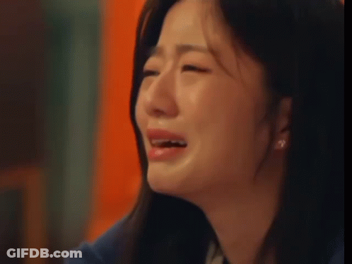 Woman Crying With Eyes Closed And Tears GIF