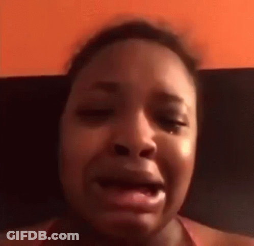 Woman Crying With Mouth Open Eyes Closed GIF