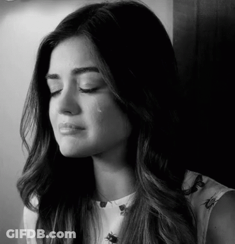 Woman Crying With Tear From Nose GIF