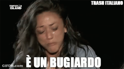 Woman Crying With Tears Saying E Un Bugiardo GIF