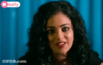 Woman Curly Hair Blue Background GIF
