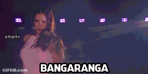 Woman Dancing Before Crowd With Bangaranga GIF
