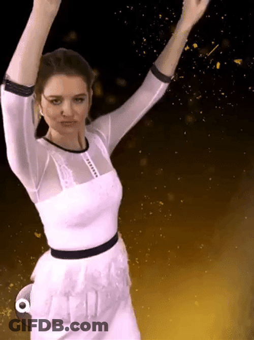 Woman Dancing Glamorous Moves GIF