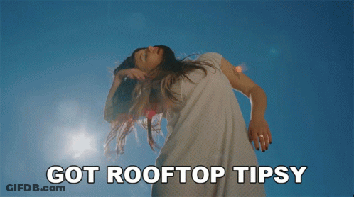 Woman Dancing Got Rooftop Tipsy GIF
