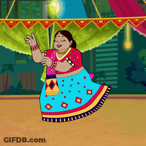 Woman Dancing In Colorful Dress GIF