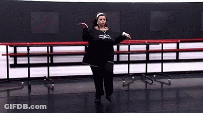 Woman Dancing In Dance Studio GIF