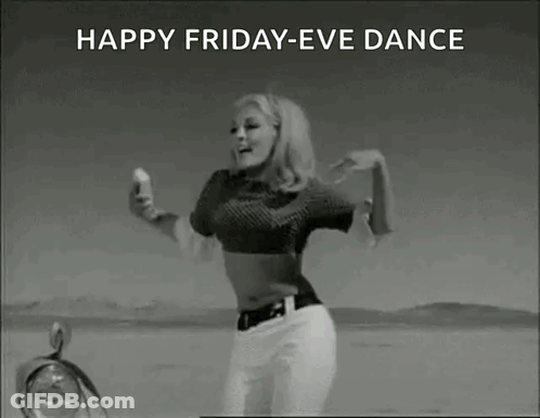 Woman Dancing In Desert Black And White Happy Friday-Eve Dance GIF