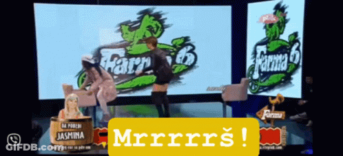 Woman Dancing In Front Of Farm 6 Screen GIF