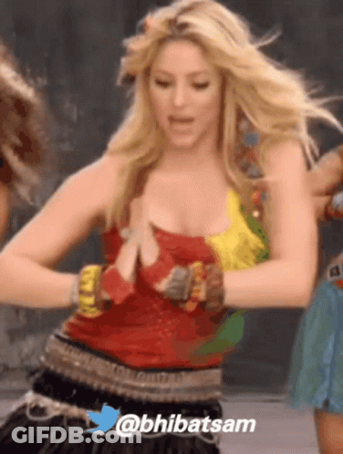 Woman Dancing In Front Of Twitter Logo @Bhibatsam GIF