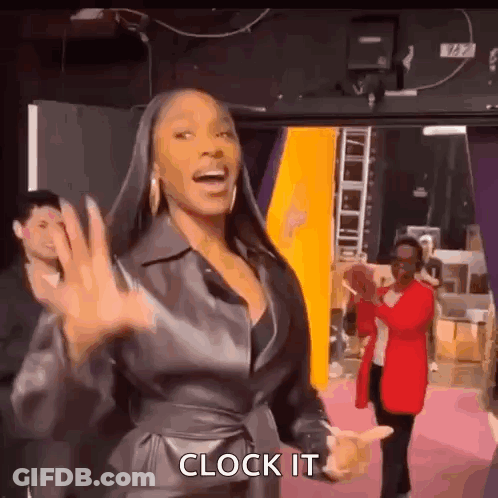 Woman Dancing In Leather Jacket GIF
