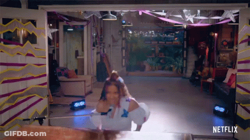 Woman Dancing In Room With Netflix GIF