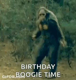 Woman Dancing In Woods With Monkey GIF