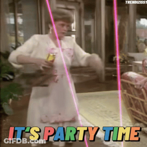 Woman Dancing It's Party Time GIF