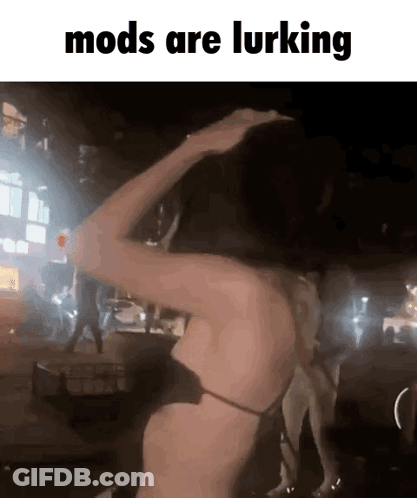 Woman Dancing Mods Are Lurking GIF