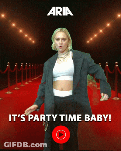 Woman Dancing On Red Carpet Party Time GIF