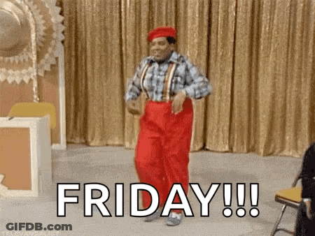 Woman Dancing On Stage Saying Friday GIF