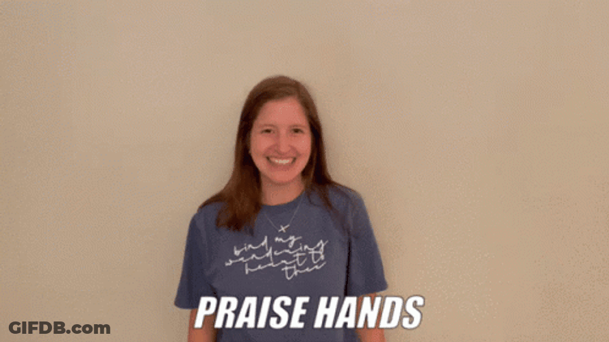 Woman Dancing Praise Hands GIF