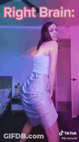 Woman Dancing Right Brain GIF